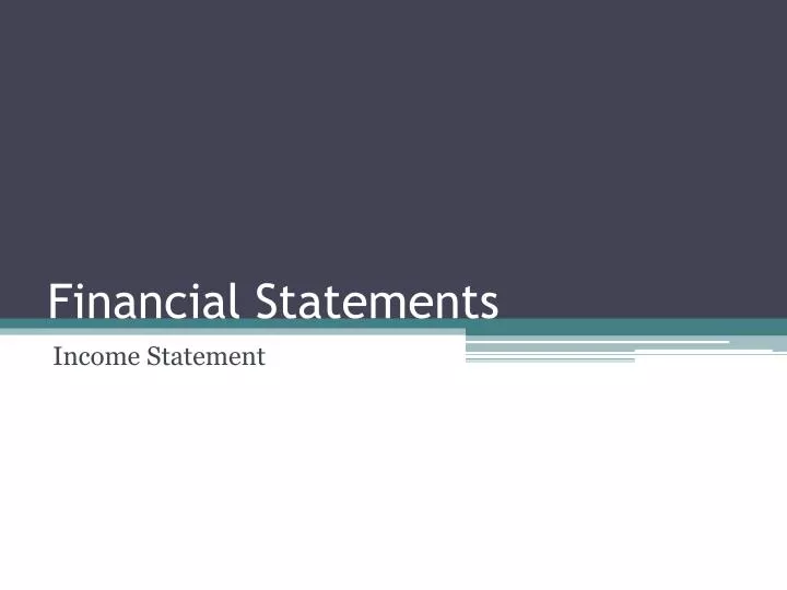 financial statements n.
