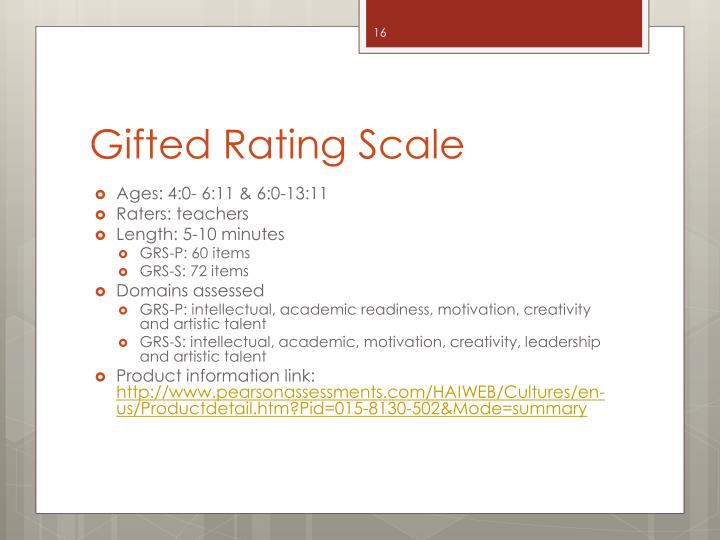 Gifted Rating Scale