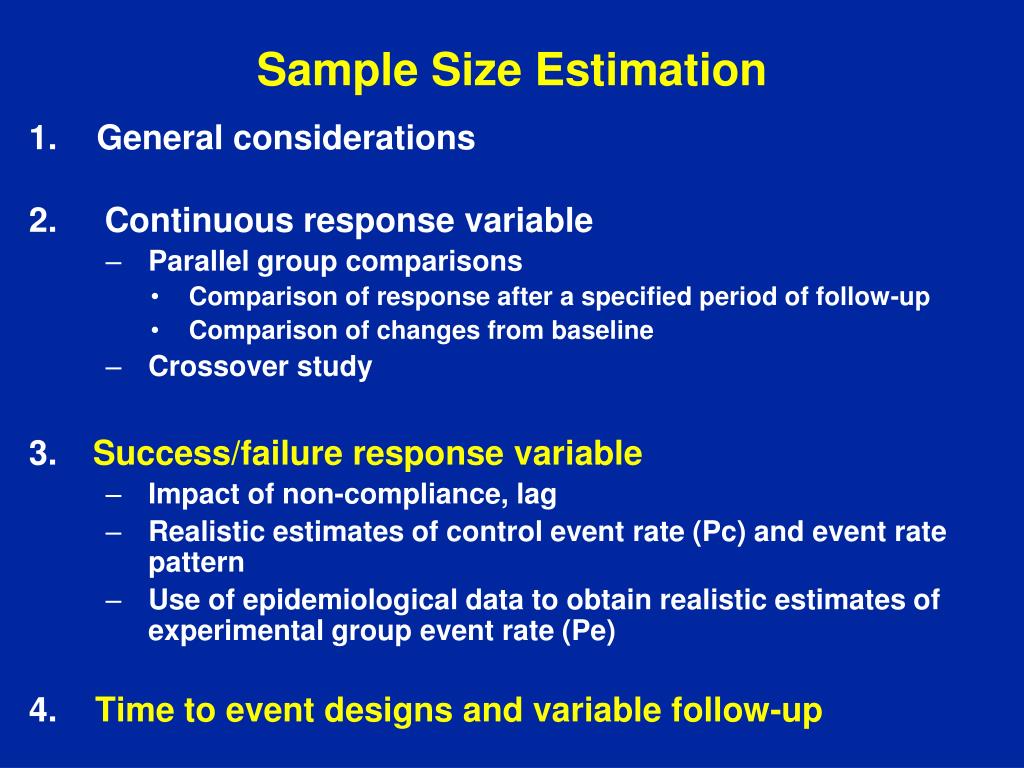 PPT - Sample Size Estimation PowerPoint Presentation, free download