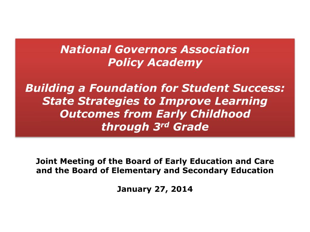 PPT - Joint Meeting of the Board of Early Education and Care PowerPoint ...