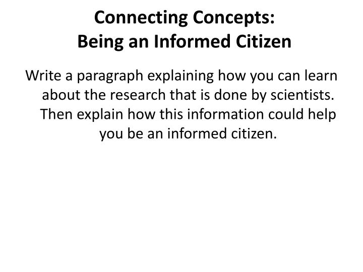 being an informed citizen