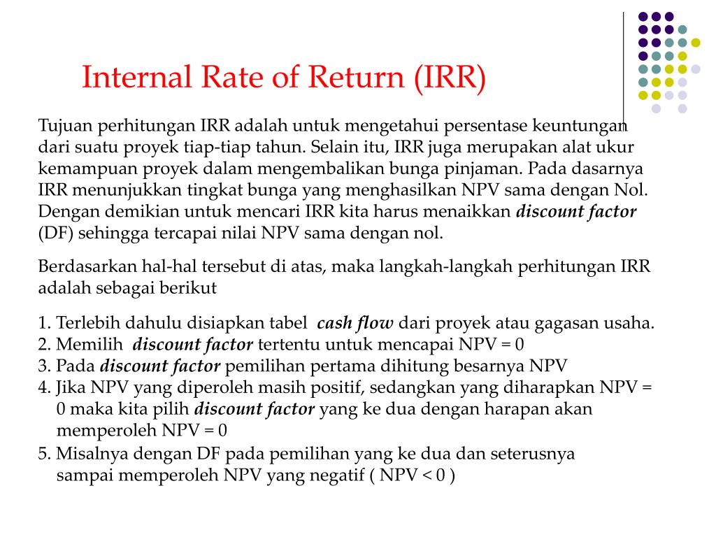 Internal rate. %TEMD%.