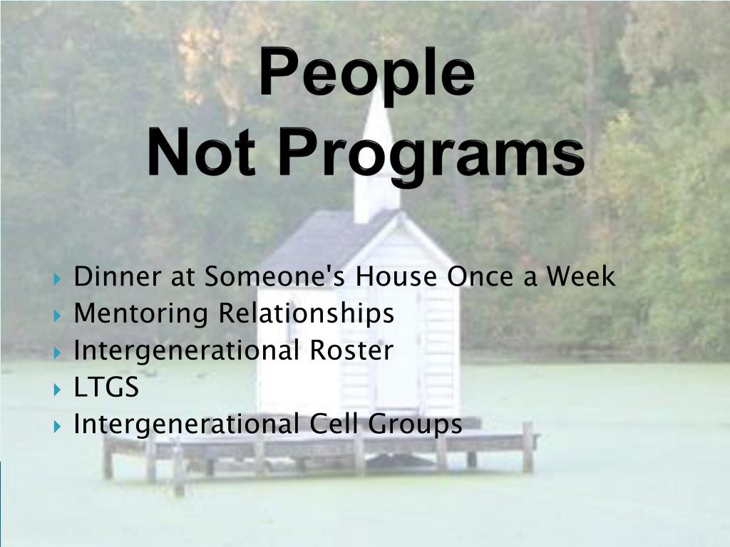 Not Programs PPT - YOUTH MINISTRY IN SMALL CHURCHES PowerPoint Presentation, free ...