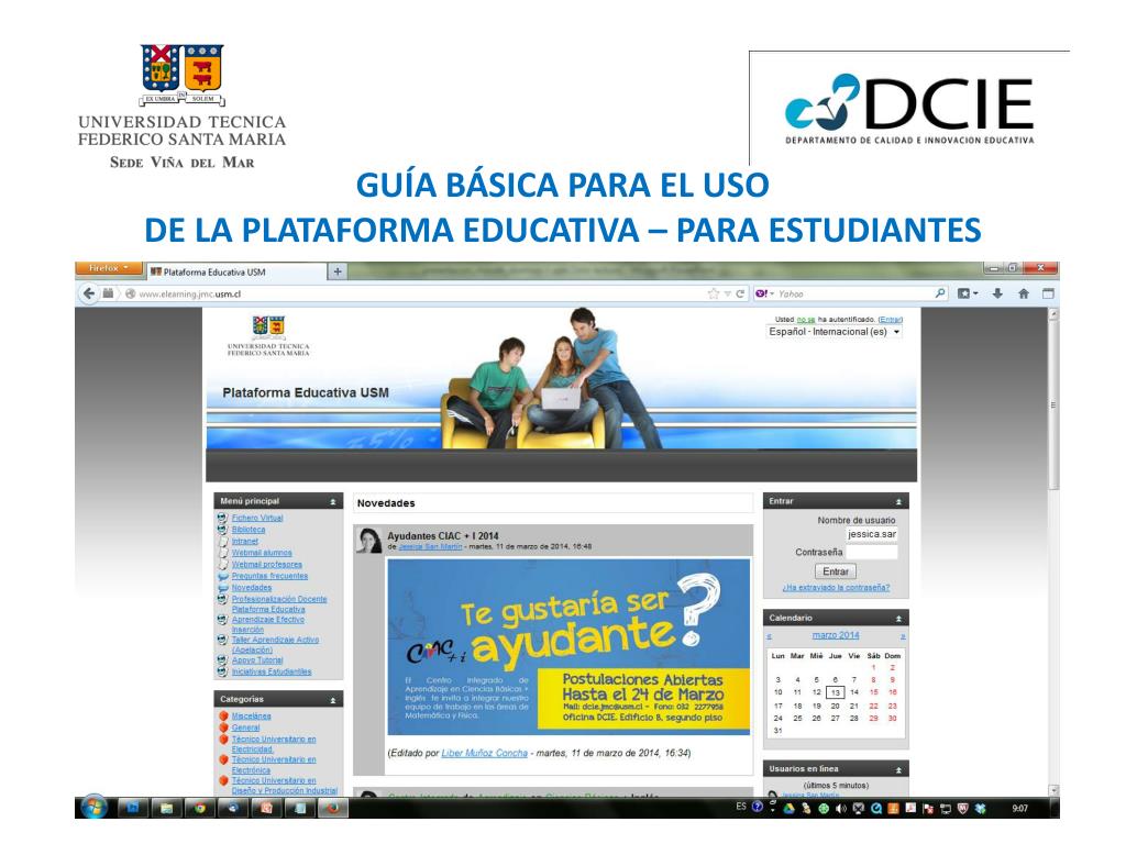 PPT - GUÍA BÁSICA PARA EL USO DE LA PLATAFORMA EDUCATIVA – PARA ...