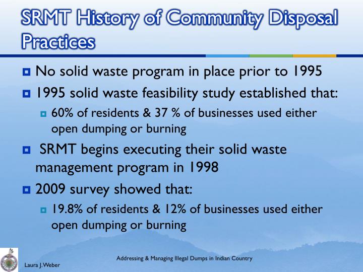 solid waste disposal practices solid waste disposal practices