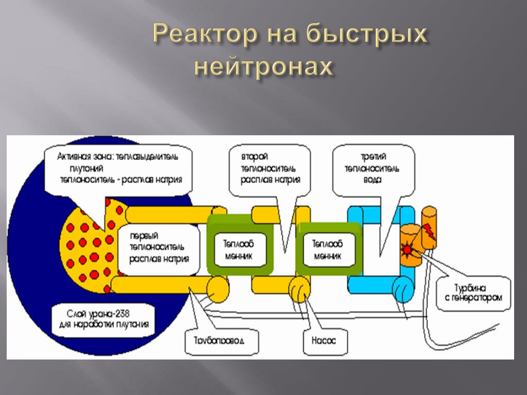 Реактор на быстрых нейтронах принцип работы кратко и схемы