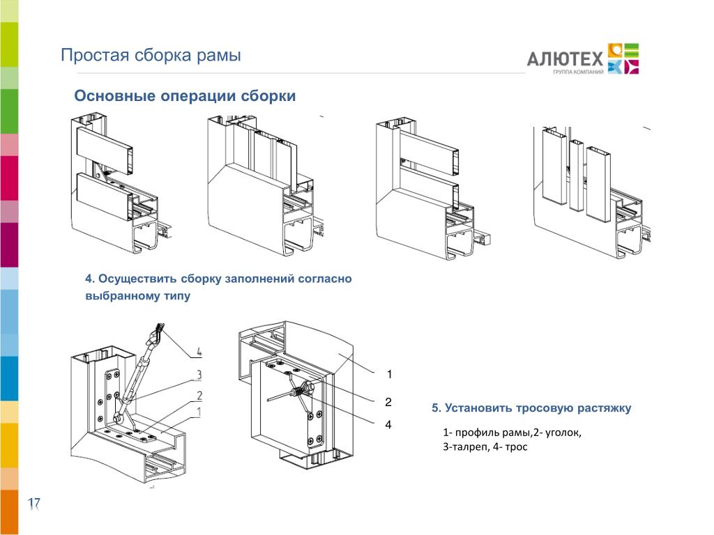 Простая сборка. Профиль Алютех с 48 схема сборки. Схема сборки рамы Алютех w72. Профиль рамы Алютех. 3ан67 петля Алютех схема сборки.