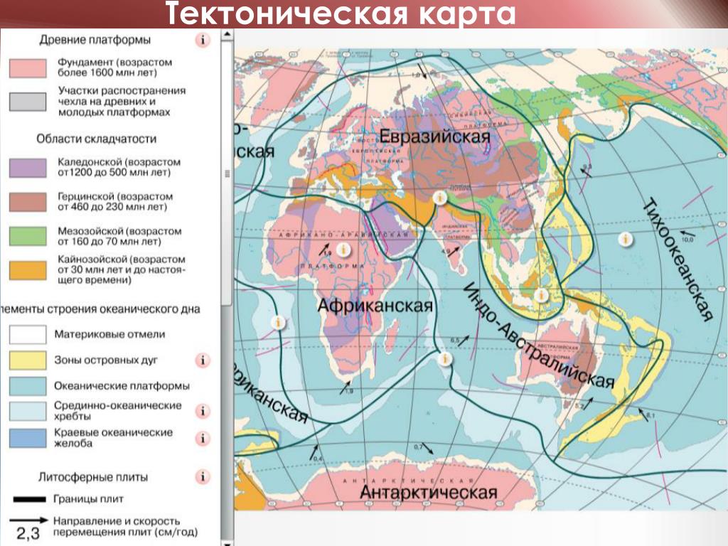 Название вершин в горах мезозойской складчатости. Карта тектонических плит Евразии. Тектоническая карта мира складчатости. Карта тектонического строения земли. Карта строения земной коры Евразии.