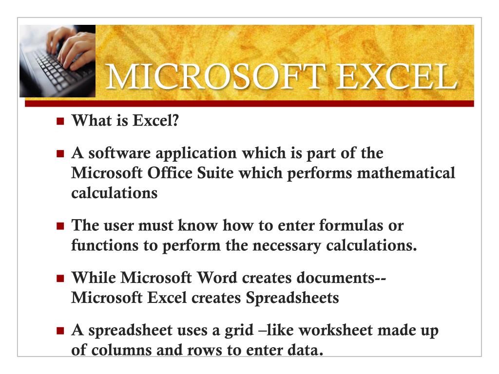 is excel a presentation software
