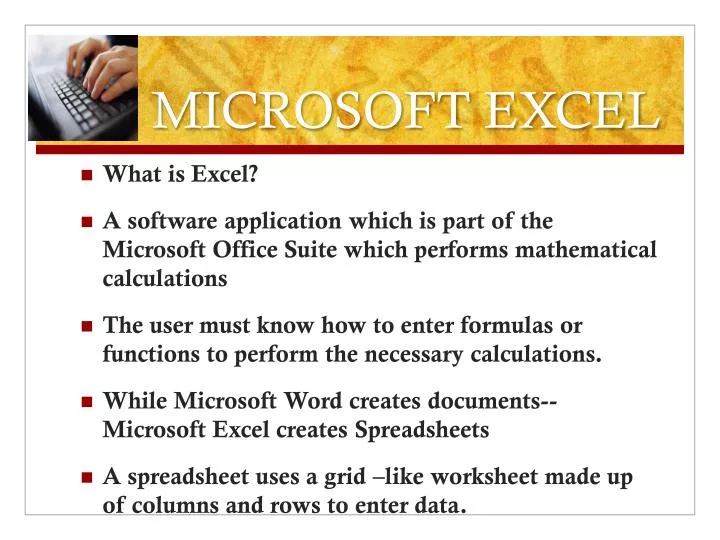 presentation about microsoft excel