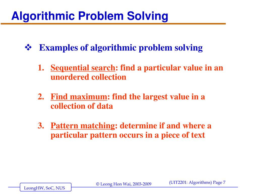 importance of problem solving in algorithm