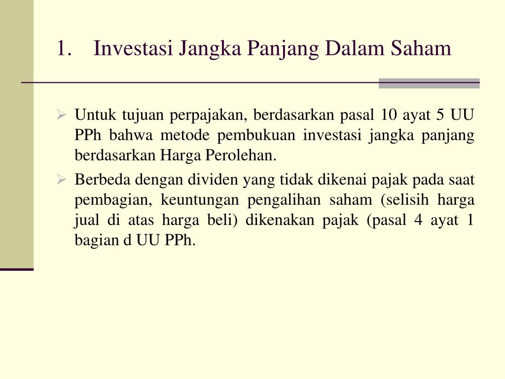 PPT - Investasi Jangka Pendek dan Panjang PowerPoint Presentation, free