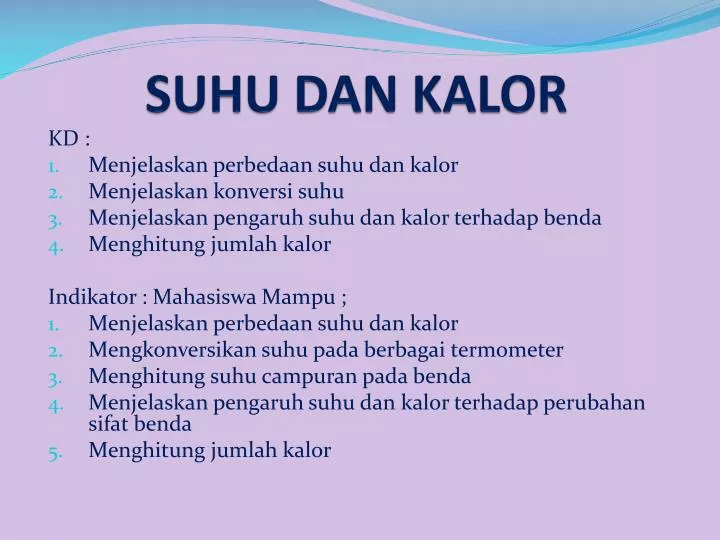 Ppt Suhu Dan Kalor Powerpoint Presentation Free Download Id 3252569