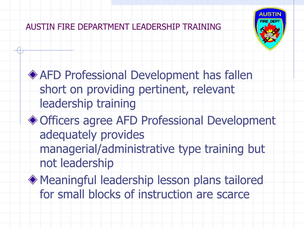 PPT - AUSTIN FIRE DEPARTMENT LEADERSHIP TRAINING PowerPoint ...