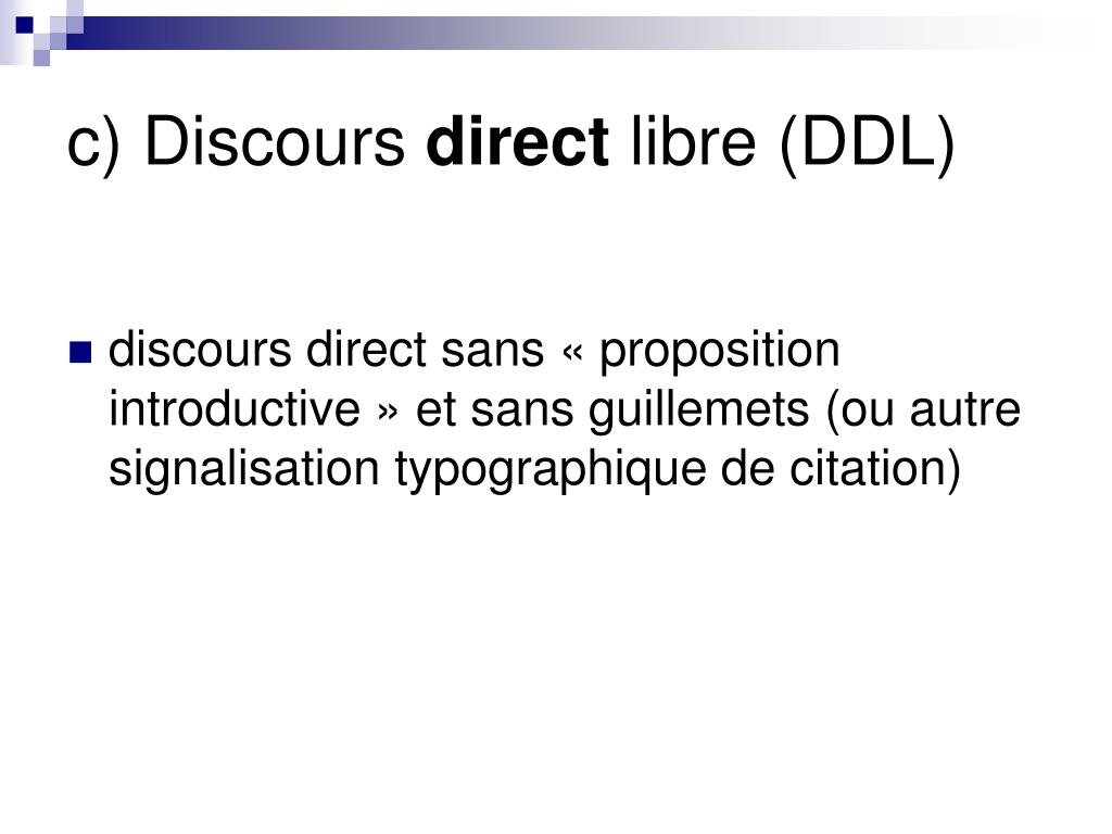 PPT Sur le discours rapporté (discours représenté) PowerPoint
