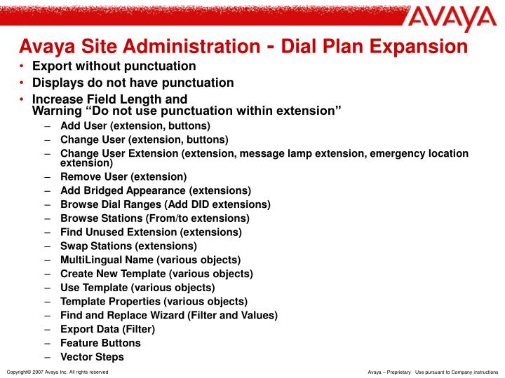 PPT Avaya Site Administration 4.0 Voice Announcement Manager 4.0 What