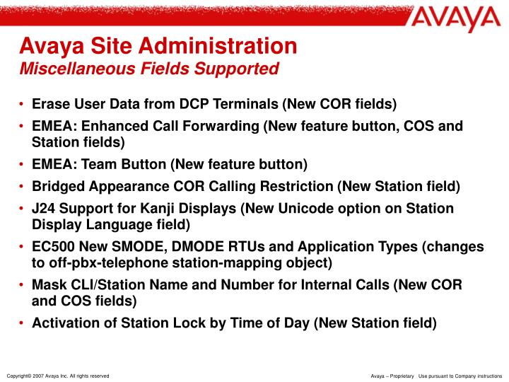 PPT Avaya Site Administration 4.0 Voice Announcement Manager 4.0 What