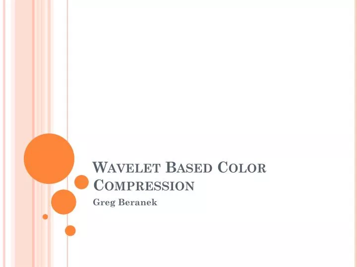 wavelet based color compression n.