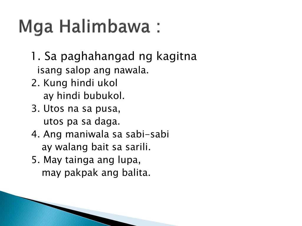 Ano Ang Mga Halimbawa Ng Bulong Sa Bisaya