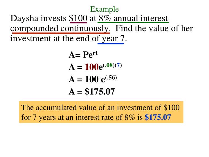 annual interest formula
