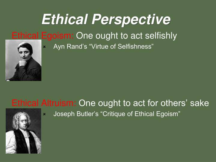 egoism vs altruism egoism vs altruism