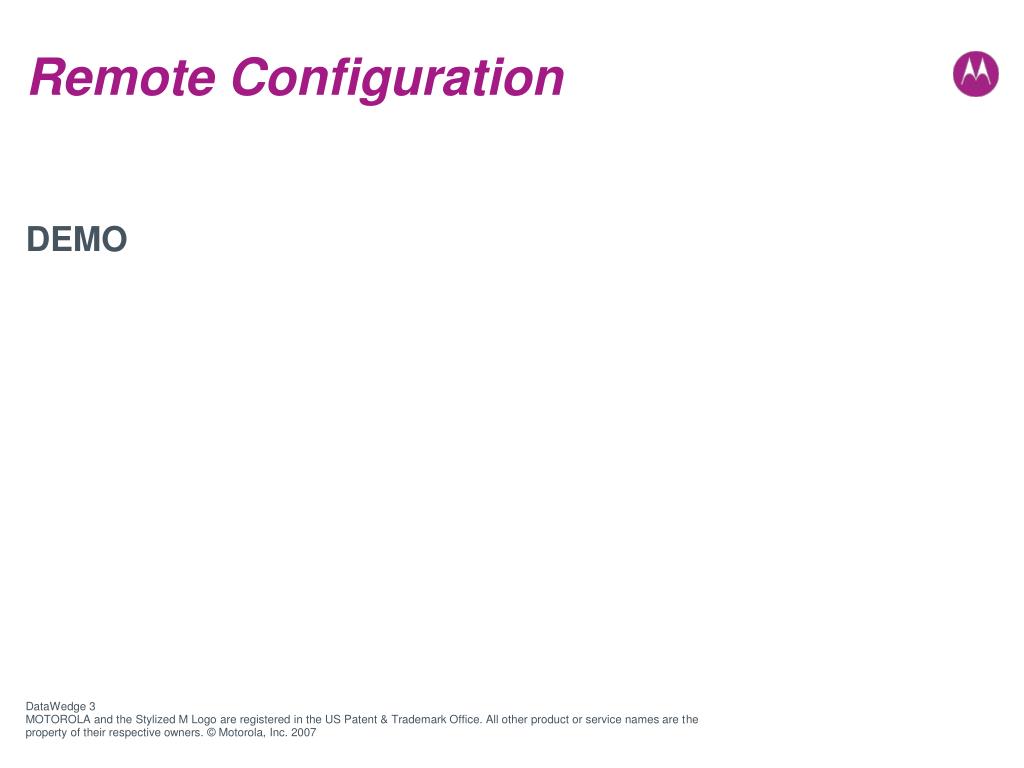 datawedge configuration datawedge configuration