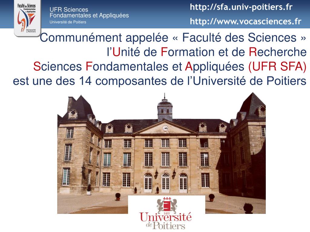 PPT UFR Sciences Fondamentales Et Appliqu es PowerPoint Presentation ppt-ufr-sciences-fondamentales-et-appliqu-es-powerpoint-presentation