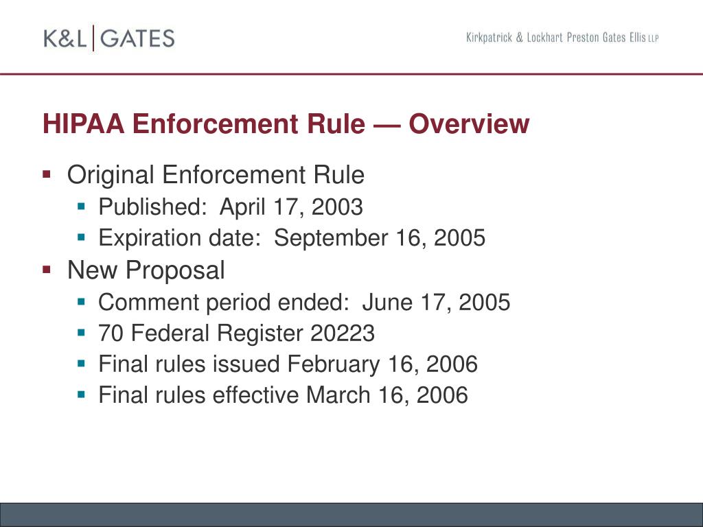 PPT - Enforcing HIPAA Lorman Education Service August 22, 2007 Tacoma ...