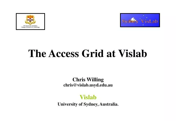 the access grid at vislab n.