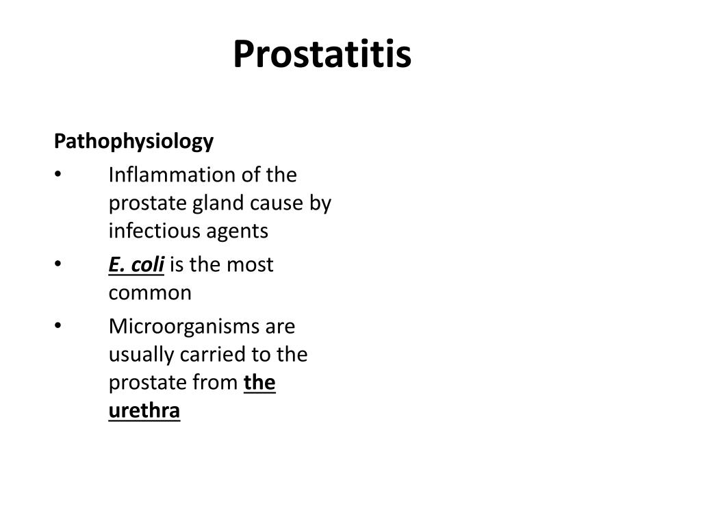 Prostatitis gyakorlat