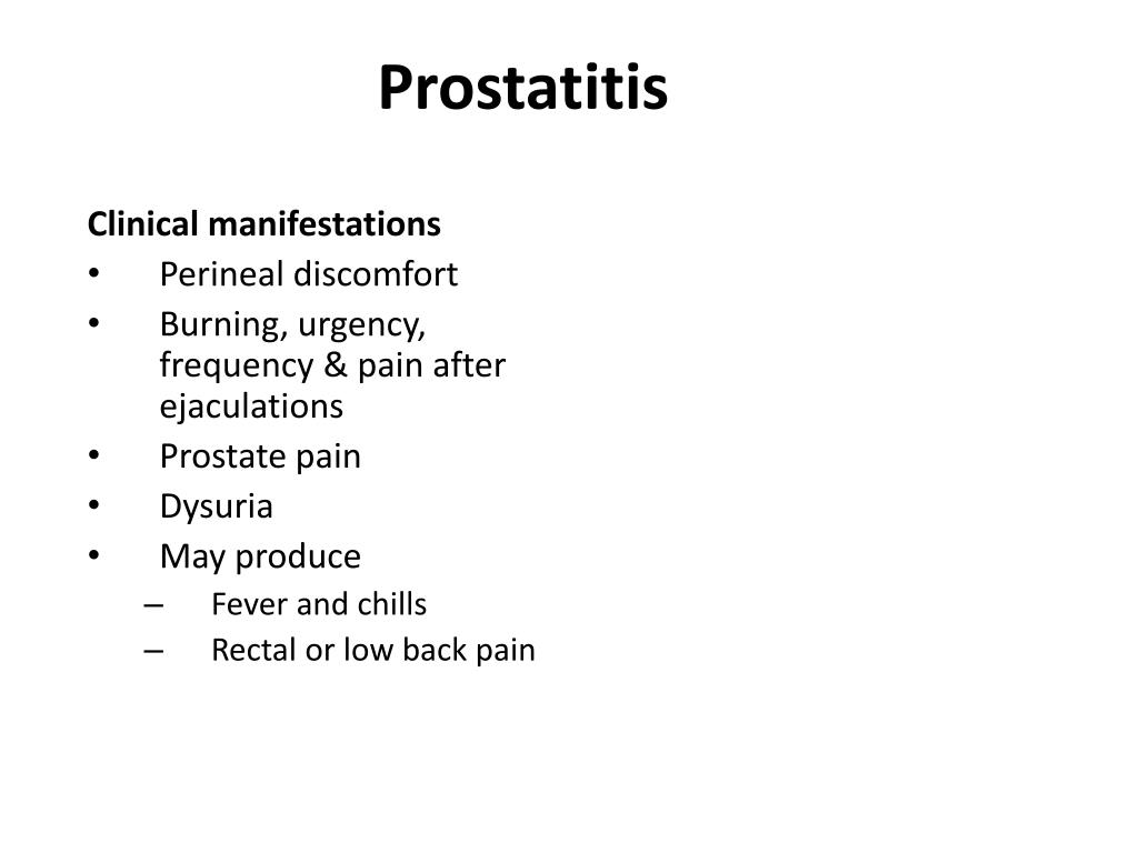 prostatitis powerpoint a prosztatitis nem mehet egy kicsit