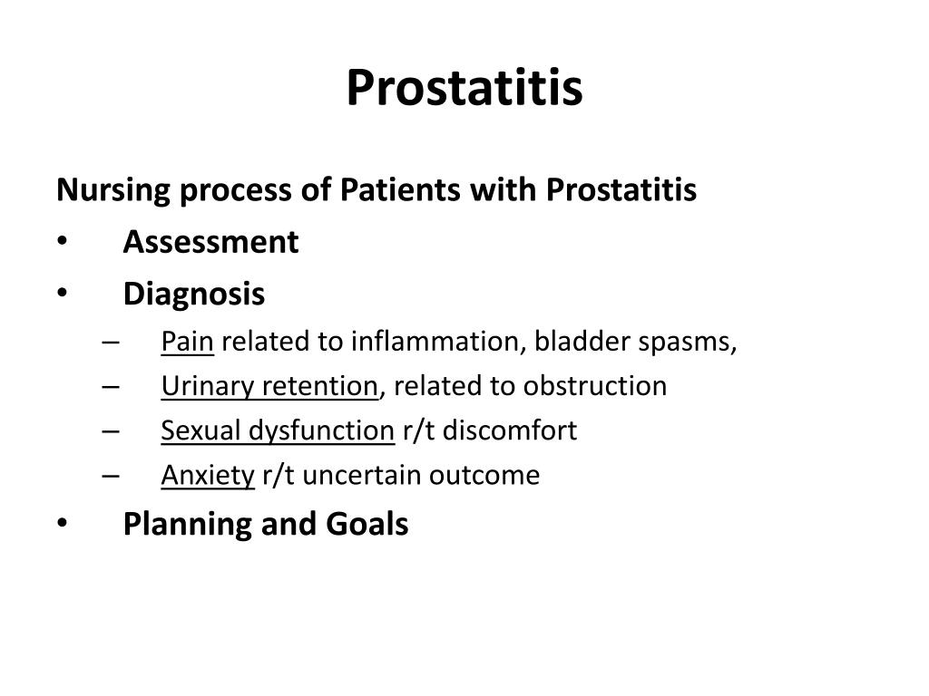 Prostatitis előnyei és hátrányai