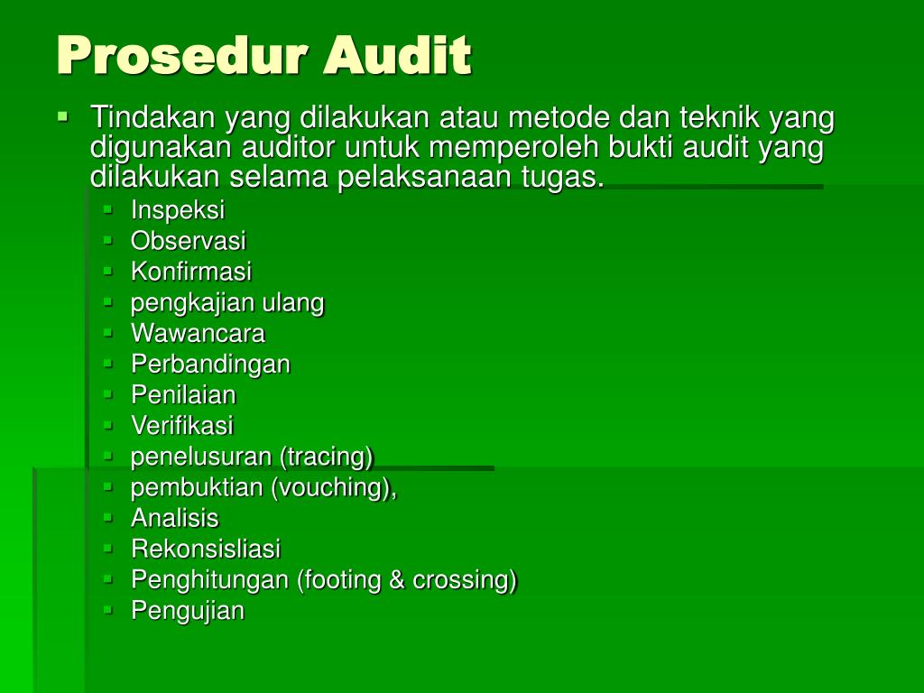 Ppt Bab V Tujuan Dan Bukti Audit Powerpoint Presentation Free Download Id 3259924