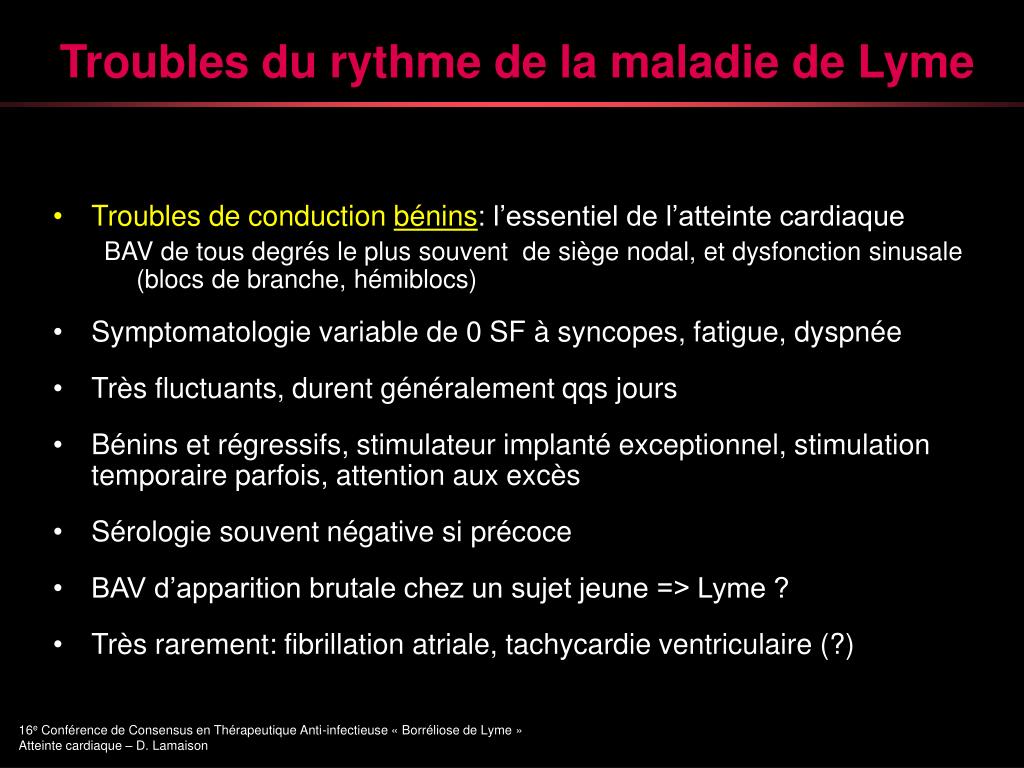 PPT - Atteinte cardiaque de la maladie de LYME PowerPoint Presentation ...