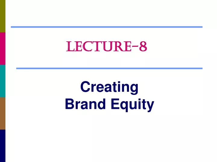creating brand equity n.
