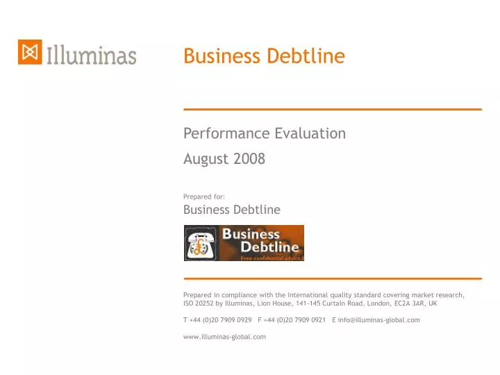 PPT - Business Debtline PowerPoint Presentation, free download - ID:3260611
