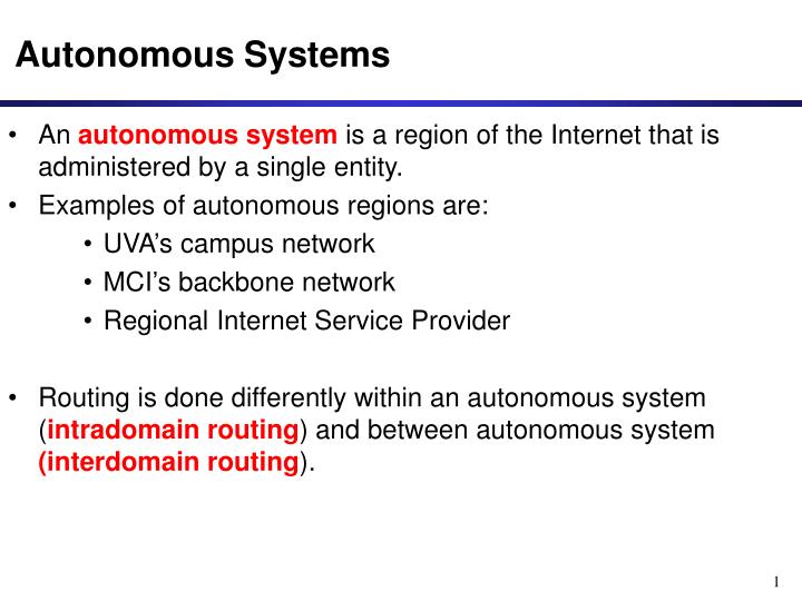 Ppt Autonomous Systems Powerpoint Presentation Free Download Id 3261775