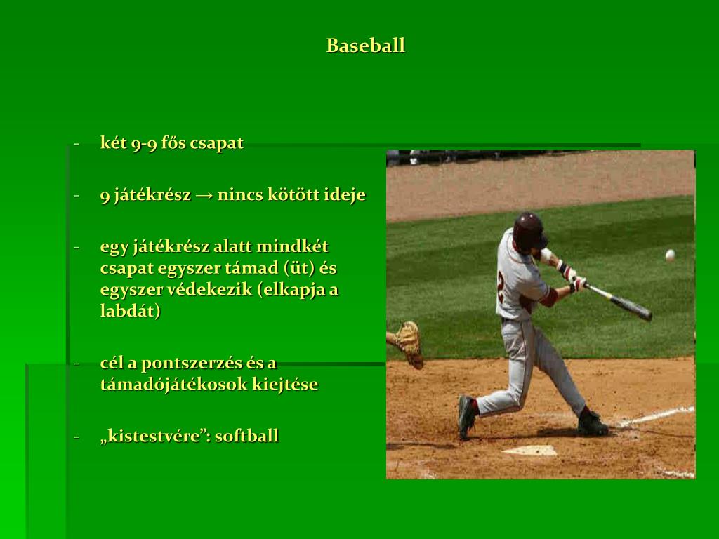 PPT - Bázislabda, alaplabda? - a baseball nyelvének főbb terminológiai  kérdései PowerPoint Presentation - ID:3263976