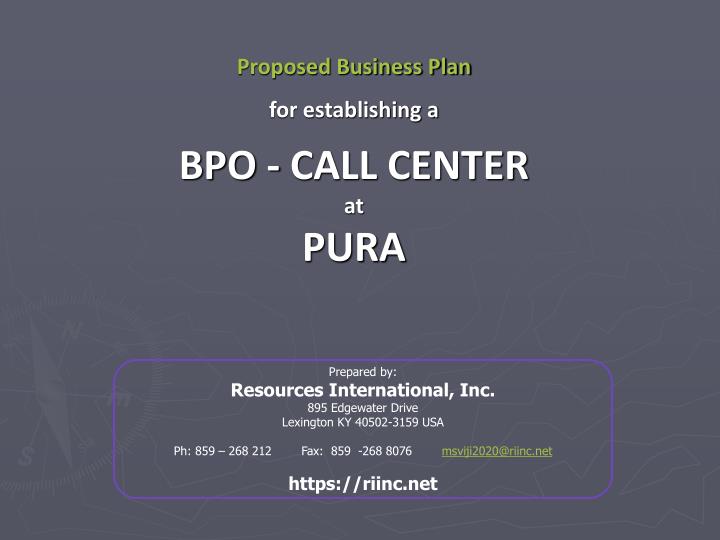 bpo call center business plan