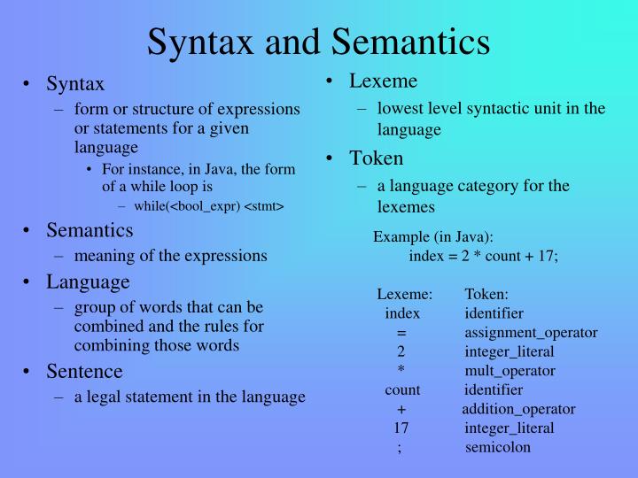 semantic rules examples