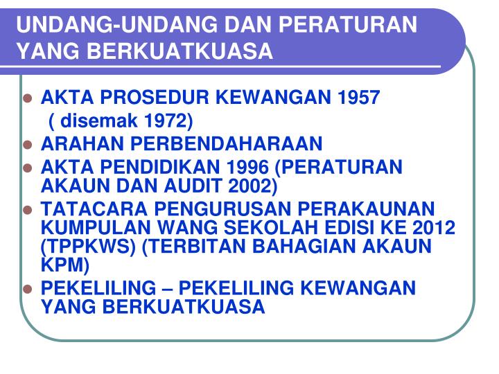 PPT - PENGURUSAN KEWANGAN SEKOLAH PowerPoint Presentation ...
