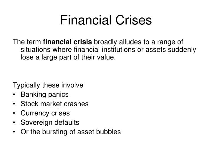 financial crises n.