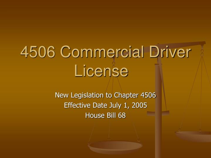 4506 commercial driver license n.