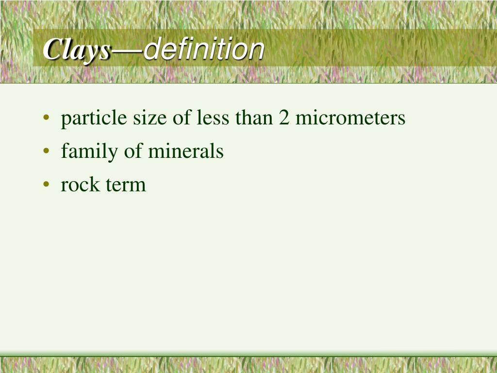 PPT ME551/GEO551 Geology of Industrial Minerals Spring 2011