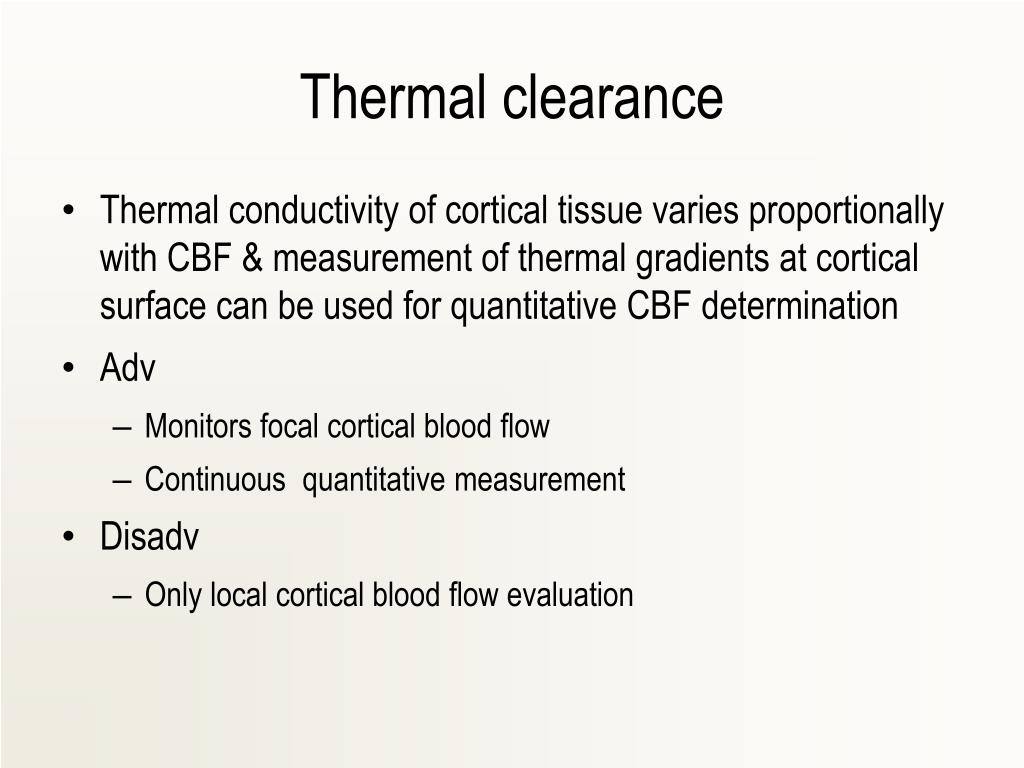 PPT Cerebral Blood Flow Regulation Measurement of CBF & CMR