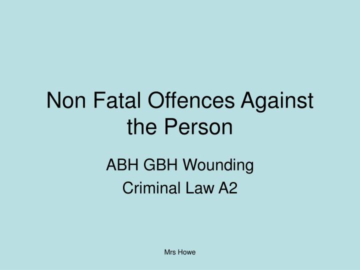 ppt-non-fatal-offences-against-the-person-powerpoint-presentation