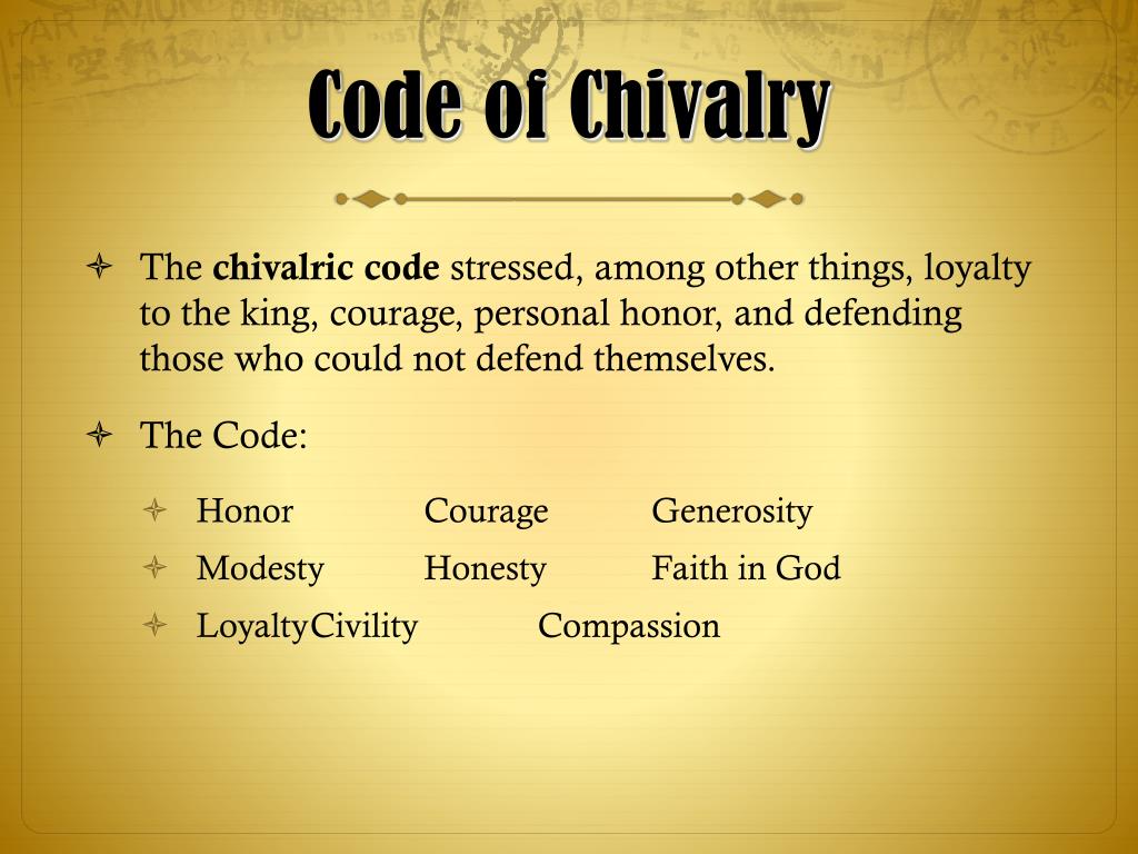 7 chivalry code 7 chivalry code
