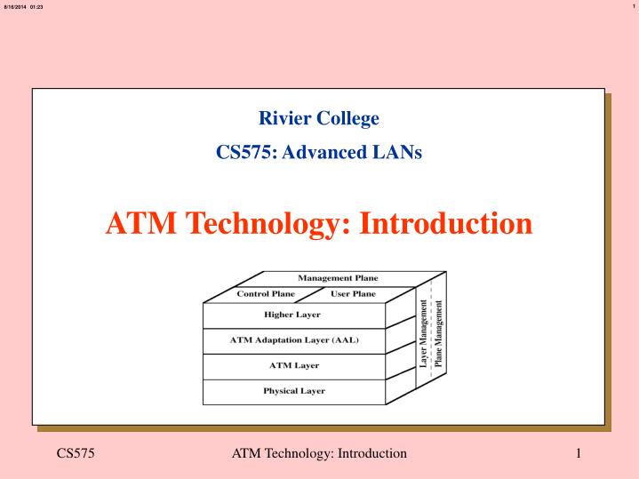 rivier college cs575 advanced lans atm technology introduction n.