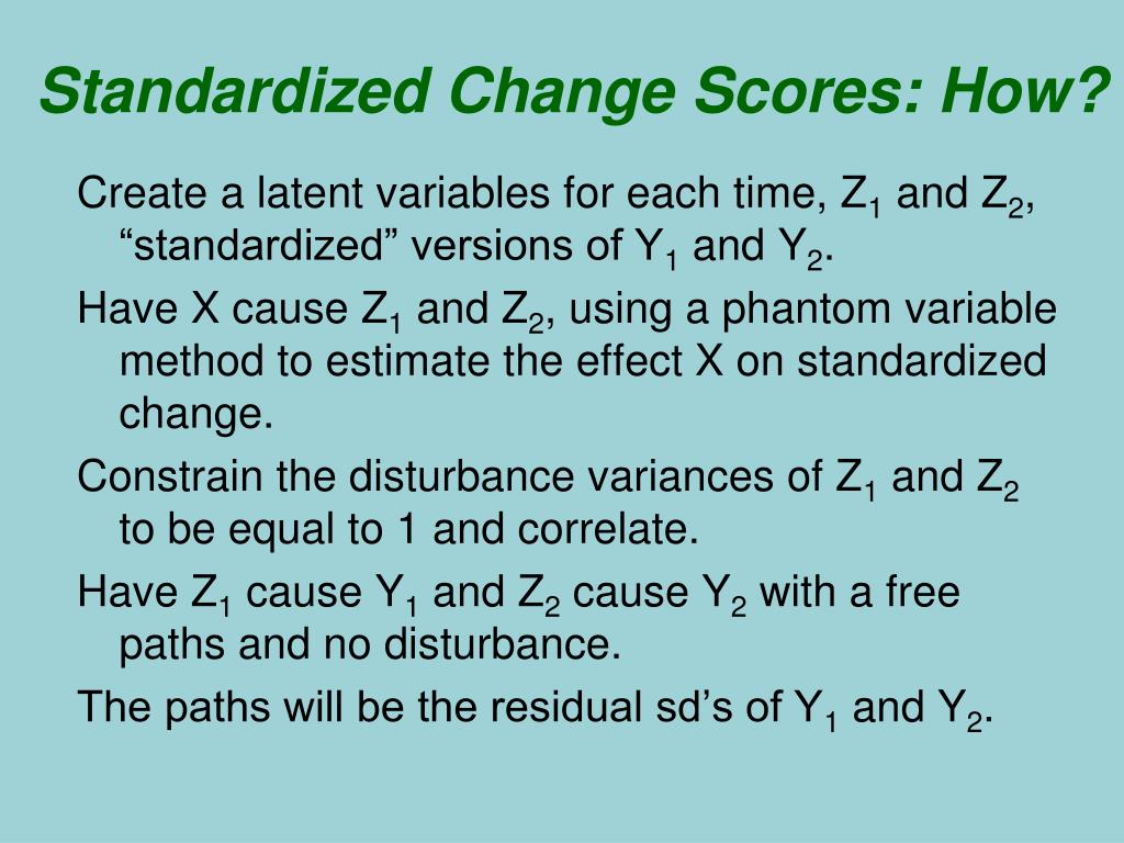 change score analysis