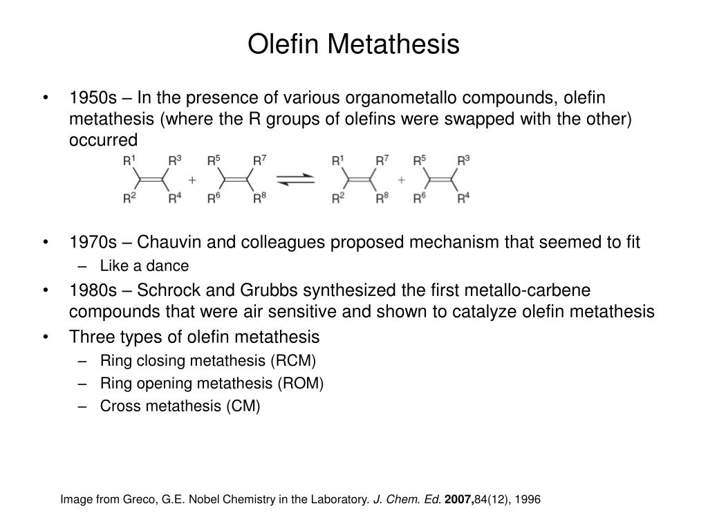 Catalyzed olefin metathesis